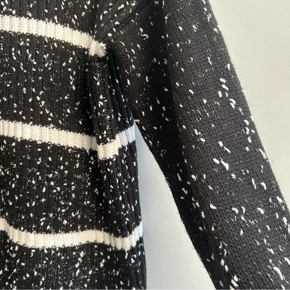 NWOT Talbots Black White Textured Chunky Knit Oversized Sweater, Size XXL Women - Picture 5 of 9